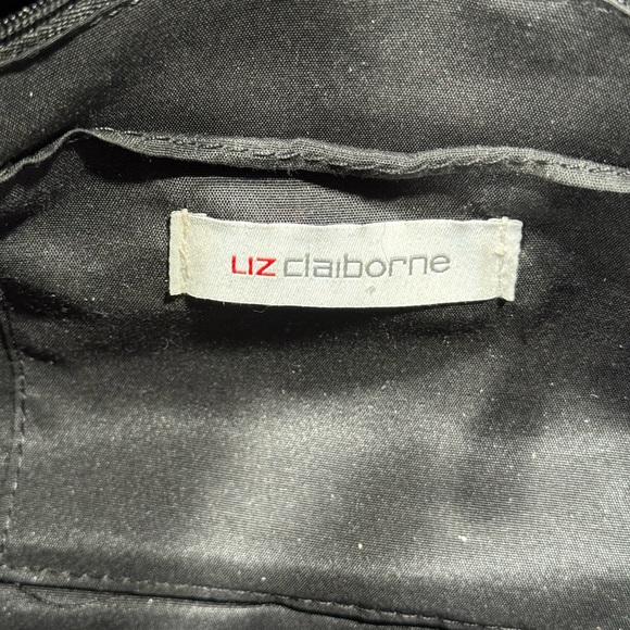 Liz Claiborne Black and Cream Satchel - Picture 6 of 9
